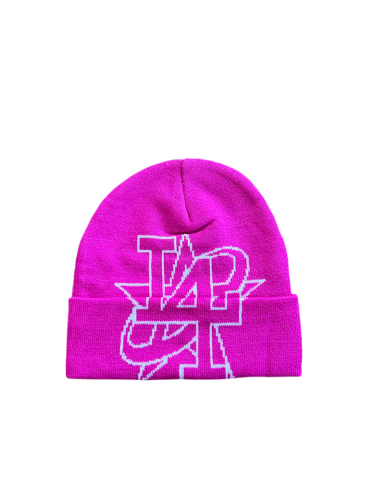 Pink outline beanie